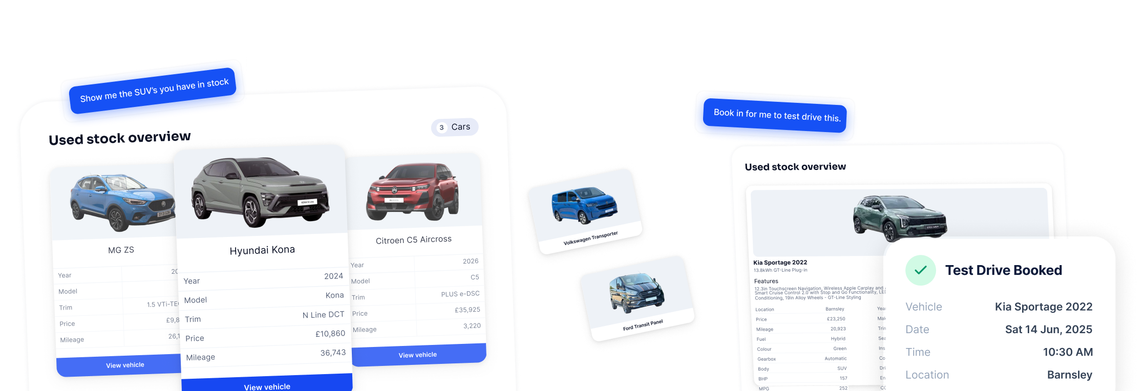 Controlled answers for dealership topics